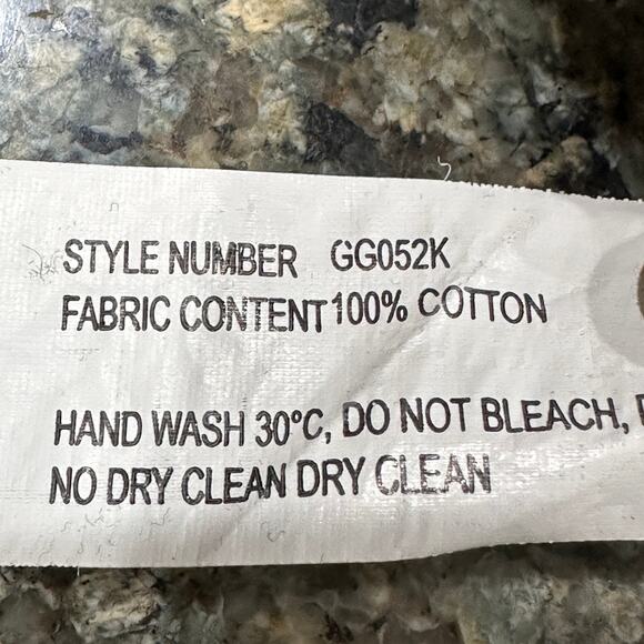 Gable Grant Mens Henley Shirt XXL Green Long Sleeve 100% Cotton Rustic STAIN - Picture 5 of 9